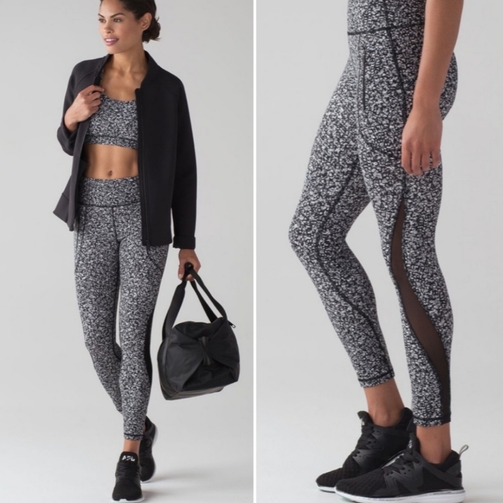 Lululemon Invigorate 7/8 tight Daisy Dust Alpine White/Black